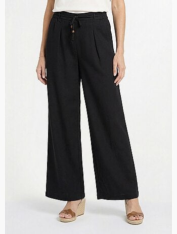 Pantalon large avec lin, style ethnique - AFIBEL