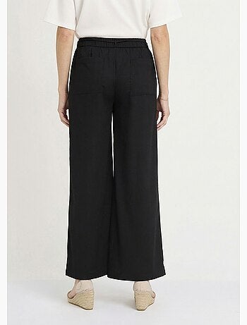 Pantalon large avec lin, style ethnique - AFIBEL