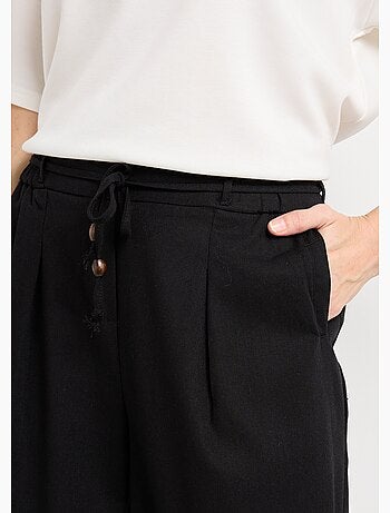 Pantalon large avec lin, style ethnique - AFIBEL