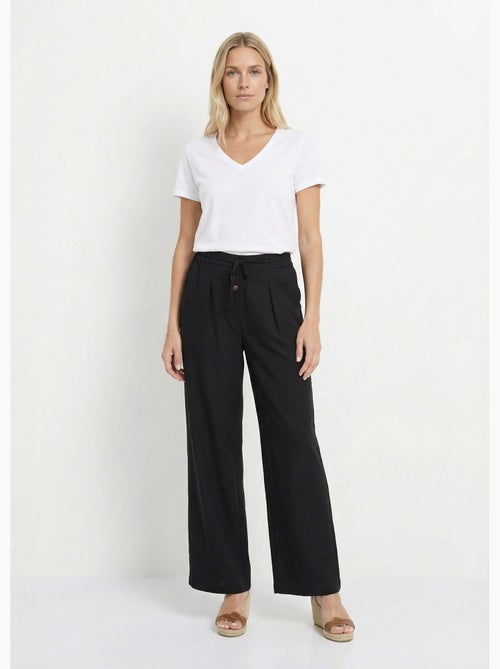 Pantalon large avec lin, style ethnique - AFIBEL - Kiabi Pantalon large avec lin, style ethnique - AFIBEL - Kiabi