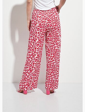 Pantalon large avec motif léopard fluo - AFIBEL