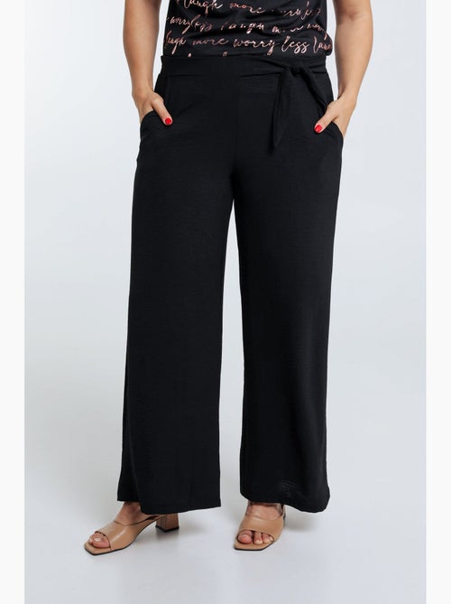 Pantalon large avec nœud PAPRIKA - Kiabi