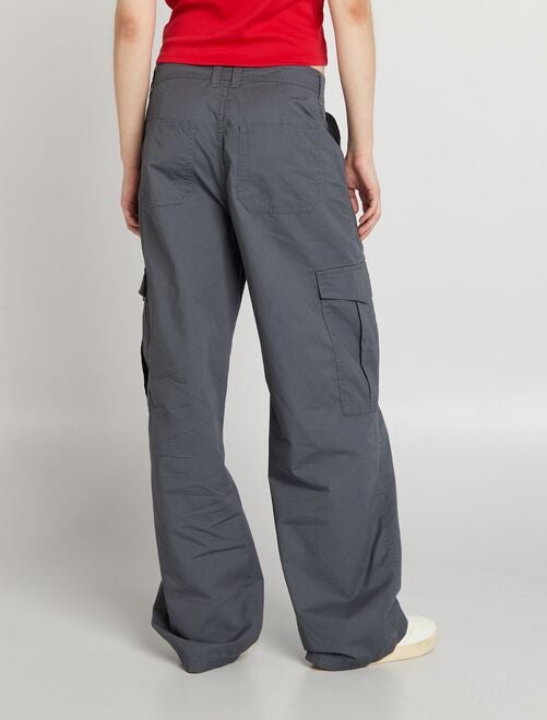 Pantalon large avec poches à rabats - Kiabi