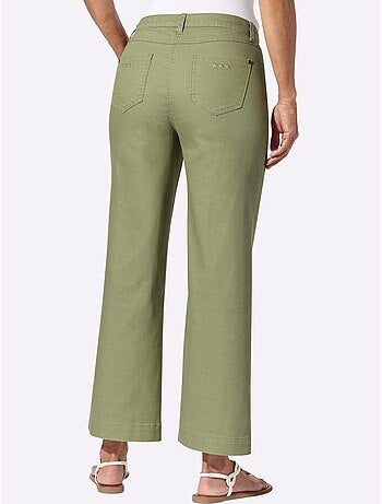 Pantalon large avec poches et ceinture gainante en coton doux - taille standard - witt