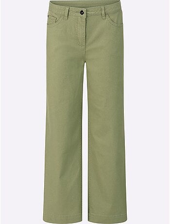 Pantalon large avec poches et ceinture gainante en coton doux - taille standard - witt