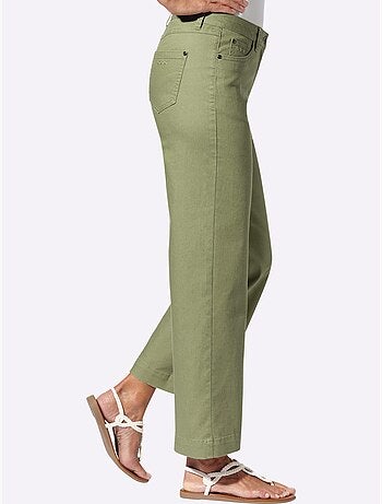 Pantalon large avec poches et ceinture gainante en coton doux - taille standard - witt