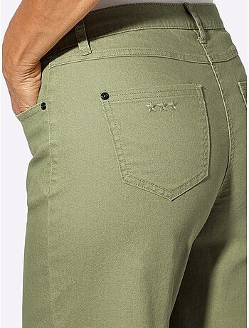 Pantalon large avec poches et ceinture gainante en coton doux - taille standard - witt