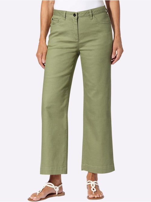 Pantalon large avec poches et ceinture gainante en coton doux - Taille standard - Witt - Kiabi Pantalon large avec poches et ceinture gainante en coton doux - Taille standard - Witt - Kiabi