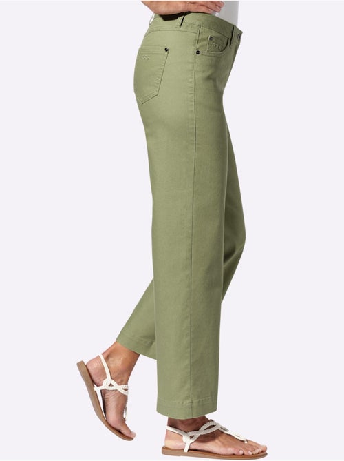 Pantalon large avec poches et ceinture gainante en coton doux - Taille standard - Witt - Kiabi Pantalon large avec poches et ceinture gainante en coton doux - Taille standard - Witt - Kiabi