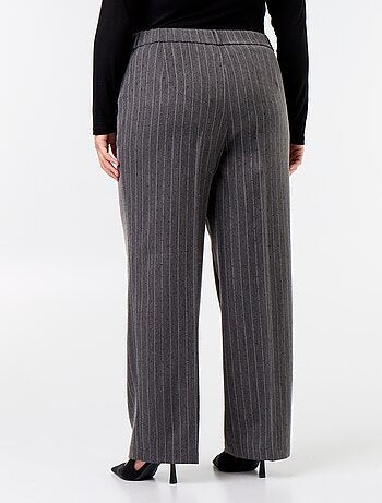 Pantalon large avec strass à rayures