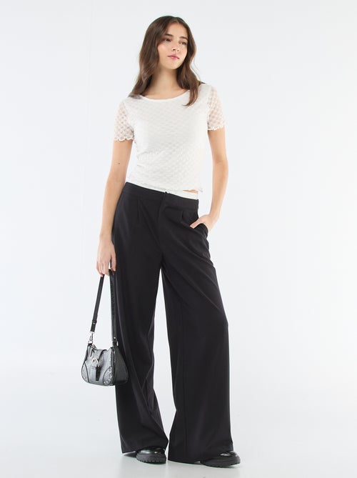 Pantalon large avec taille boxer - Kiabi Pantalon large avec taille boxer - Kiabi