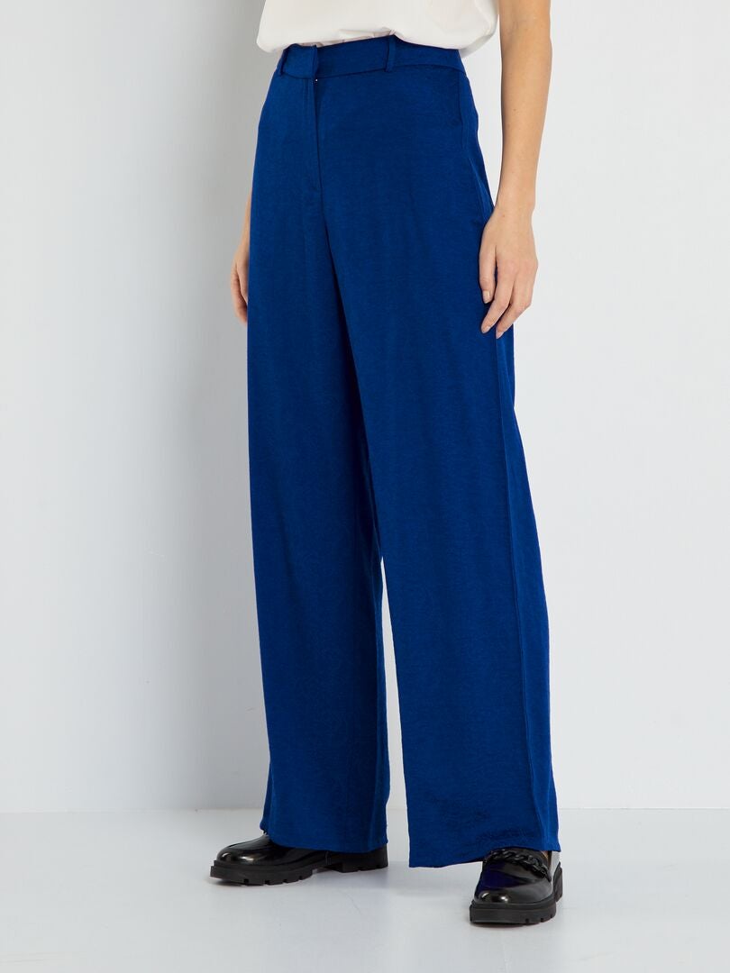 Pantalon large bleu - Kiabi