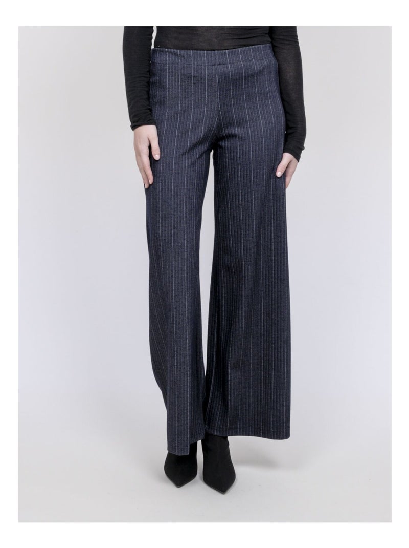Pantalon large chevron EVARISTO Bleu marine - Kiabi