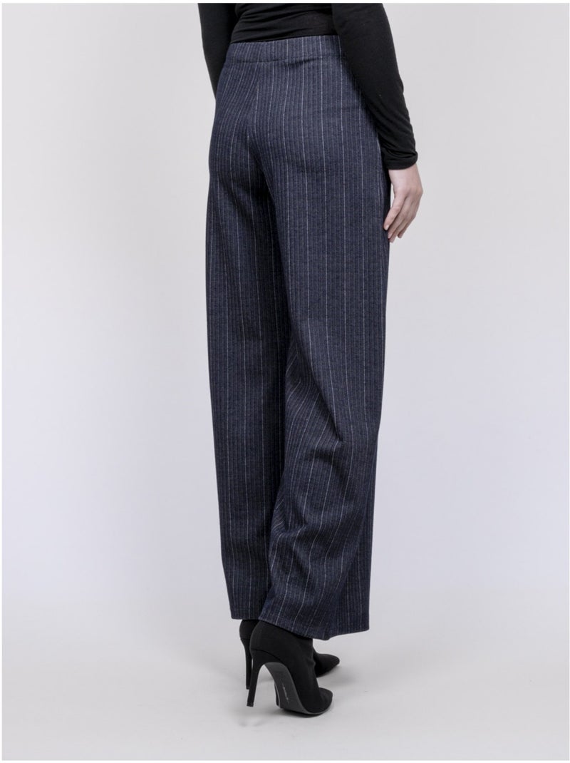 Pantalon large chevron EVARISTO Bleu marine - Kiabi