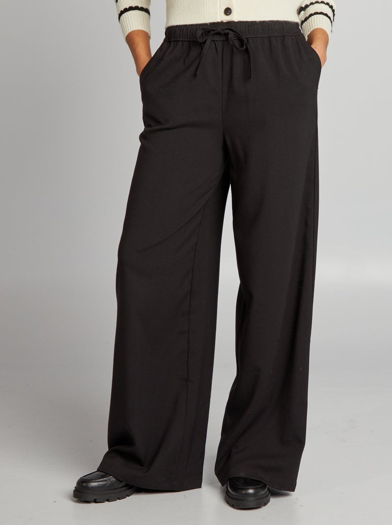 Pantalon large city noir - Kiabi