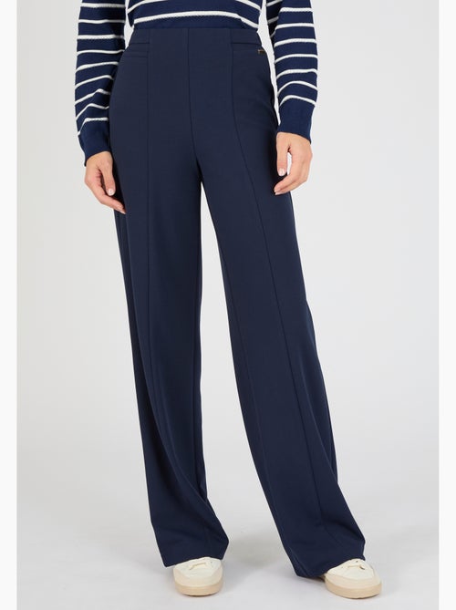 Pantalon large classique en maille - Damart - Kiabi