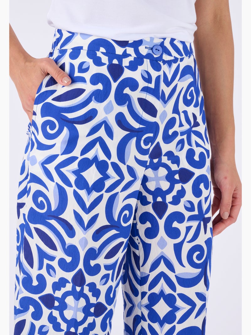 Pantalon large Climatyl - Damart Bleu - Kiabi