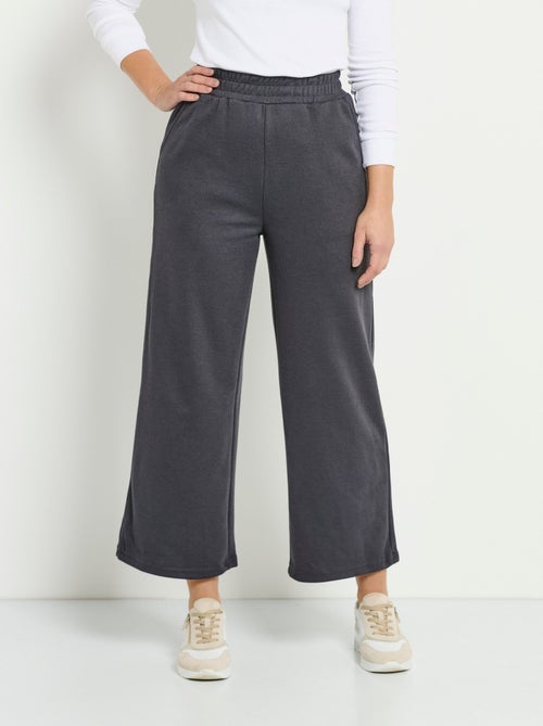 Pantalon large confort maille polo - Kiabi