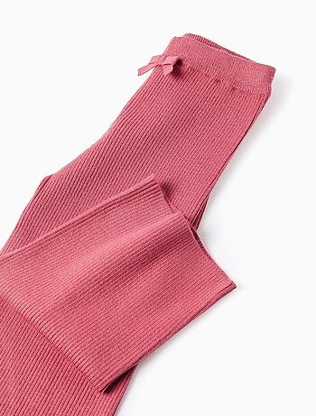 Pantalon Large Côtelé avec Nœud