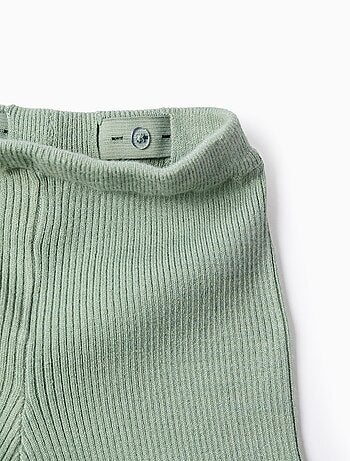 Pantalon Large Côtelé avec Nœud