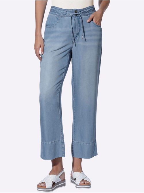 Pantalon Large Coulisse Avec Lien à Nouer à La Taille - Taille Standard - Helline - Kiabi Pantalon Large Coulisse Avec Lien à Nouer à La Taille - Taille Standard - Helline - Kiabi