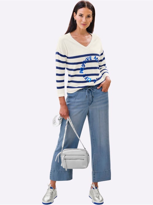 Pantalon Large Coulisse Avec Lien à Nouer à La Taille - Taille Standard - Helline - Kiabi Pantalon Large Coulisse Avec Lien à Nouer à La Taille - Taille Standard - Helline - Kiabi