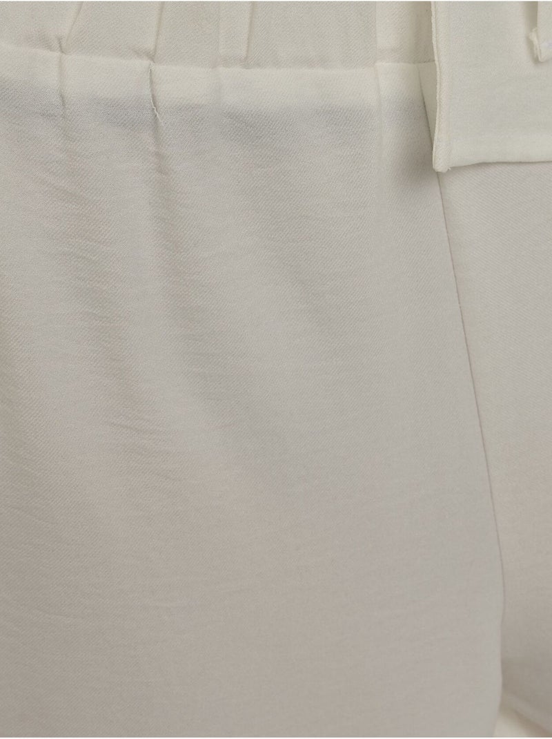 Pantalon large coupe décontractée Blanc - Kiabi