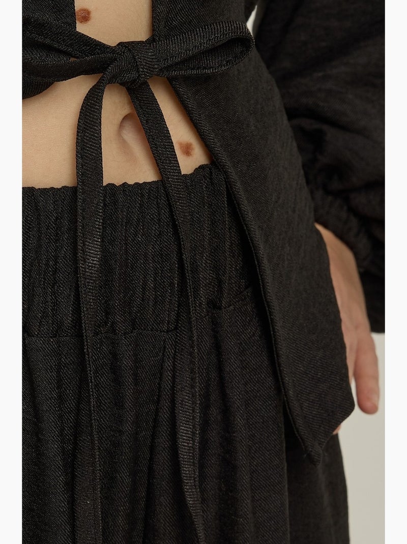 Pantalon large coupe décontractée hiccup Noir - Kiabi