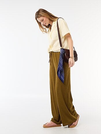 Pantalon large crêpé à 2 poches