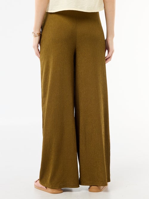 Pantalon large crêpé à 2 poches - Kiabi