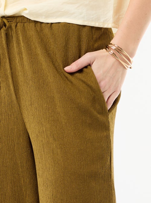 Pantalon large crêpé à 2 poches - Kiabi