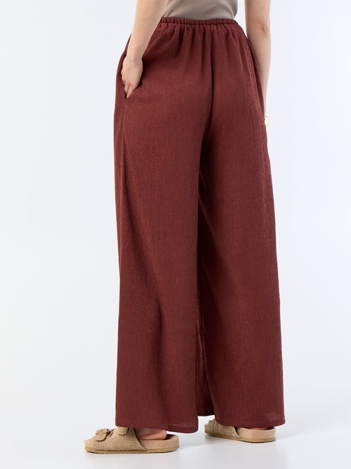 Pantalon large crêpé à 2 poches - Kiabi