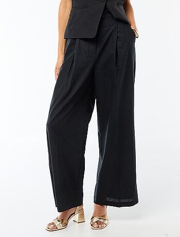 Pantalon large de cérémonie en lin mélangé