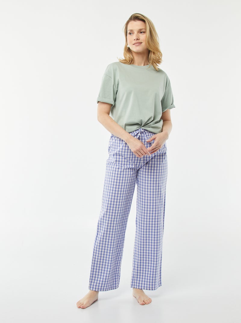 Pantalon large de pyjama BLEU - Kiabi