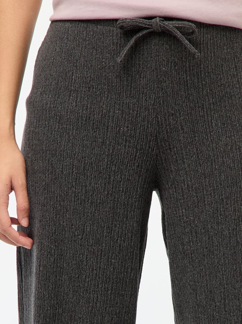 Pantalon large doudou uni - Kiabi