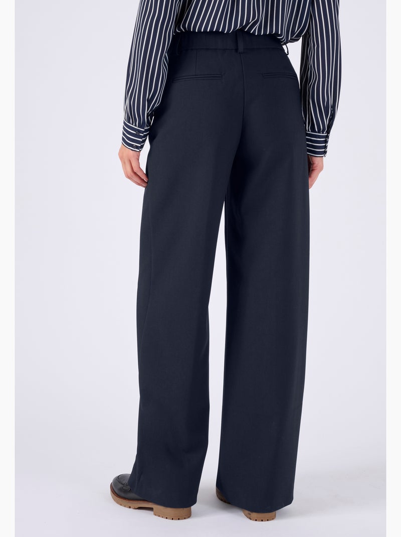 Pantalon large effet pont - Damart Bleu - Kiabi
