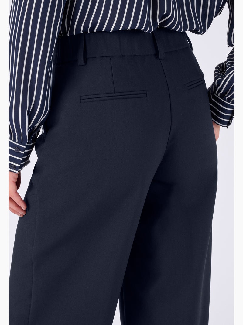 Pantalon large effet pont - Damart Bleu - Kiabi