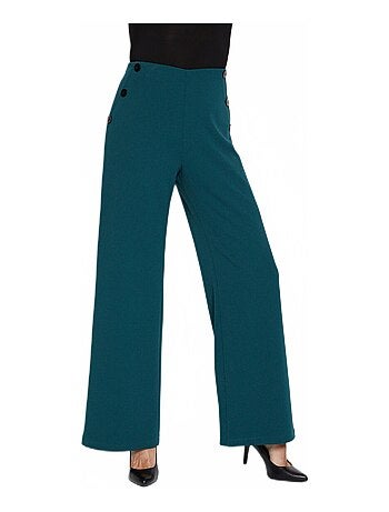 Pantalon large effet pont
