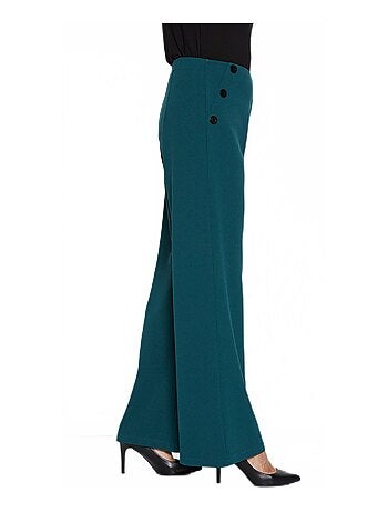 Pantalon large effet pont