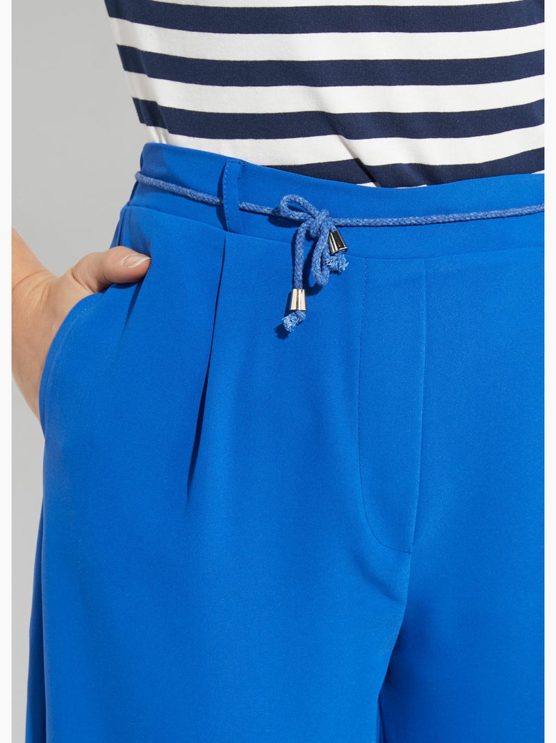 Pantalon large élastiqué, Essentiel - Afibel Bleu électrique - Kiabi