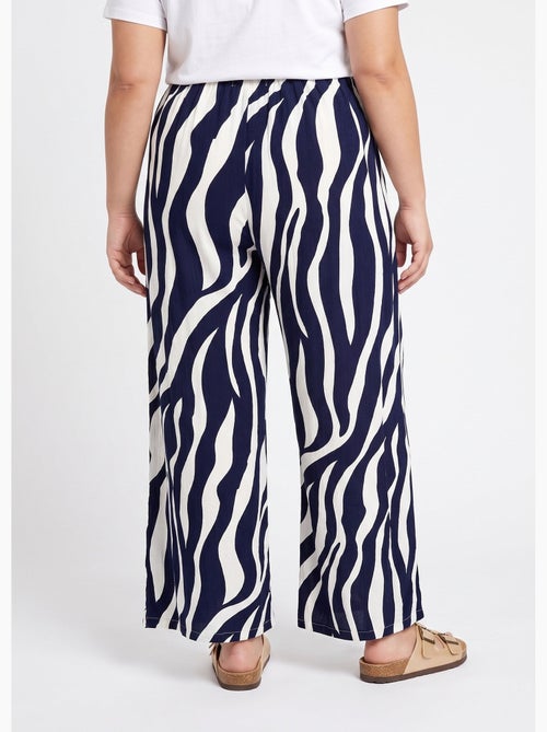 Pantalon large élastiqué, imprimé vagues - AFIBEL - Kiabi