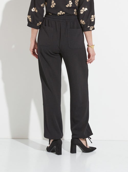 Pantalon large élastiqué maille crêpe - AFIBEL - Kiabi
