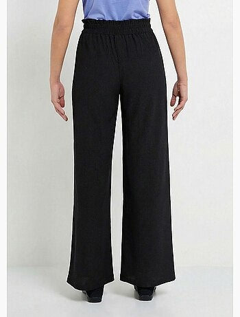 Pantalon large élastiqué, maille relief - Afibel