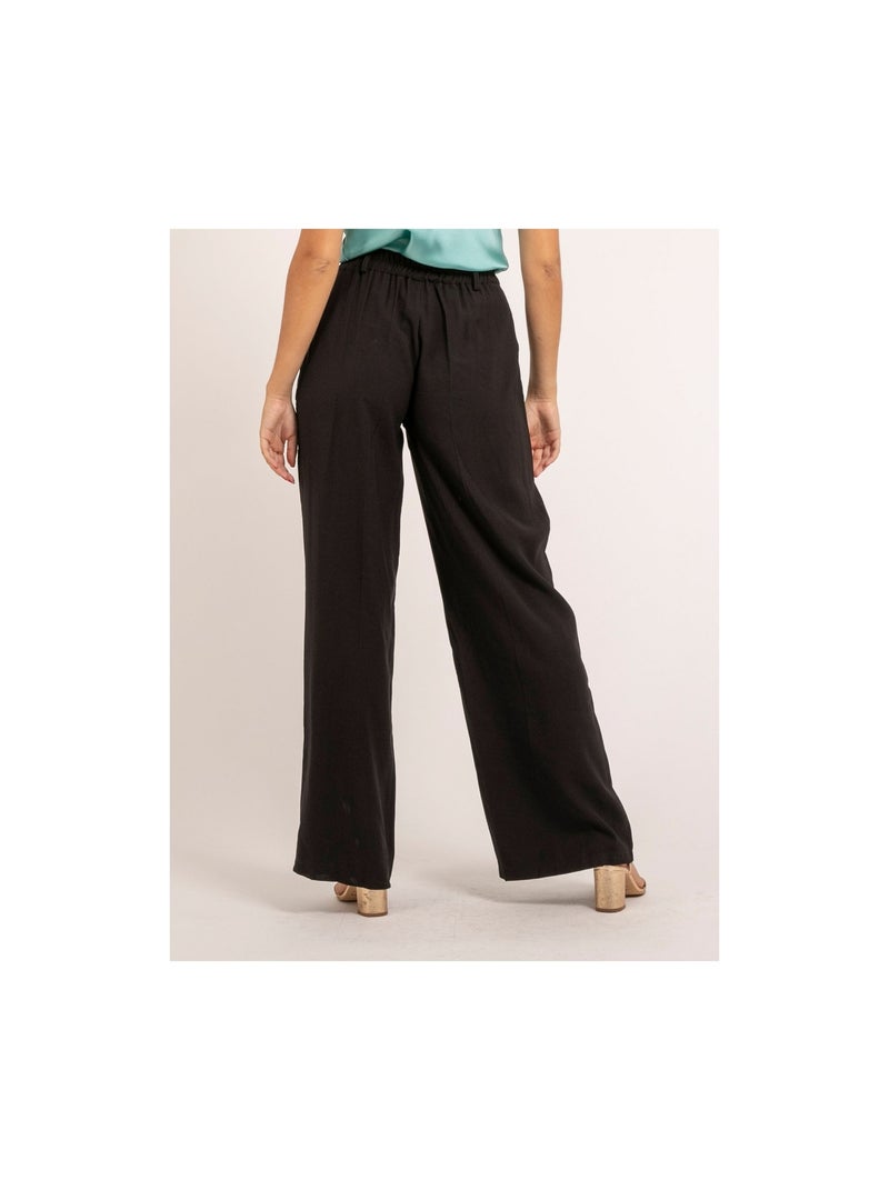 Pantalon large ELIRESS Noir - Kiabi
