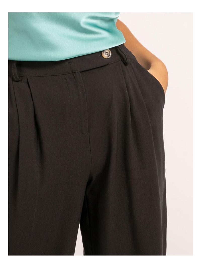 Pantalon large ELIRESS Noir - Kiabi