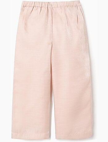 Pantalon large en acétate avec boutons décoratifs