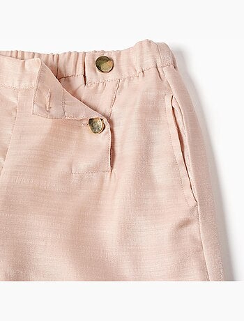 Pantalon large en acétate avec boutons décoratifs