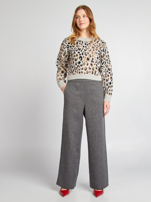 Pantalon large en chevrons 'JDY' - Kiabi