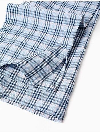 Pantalon large en coton à carreaux B&S