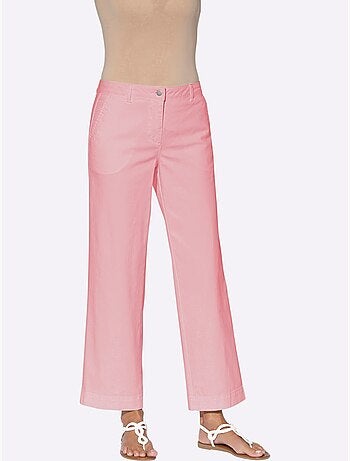 Pantalon large 96% coton - taille courte - witt